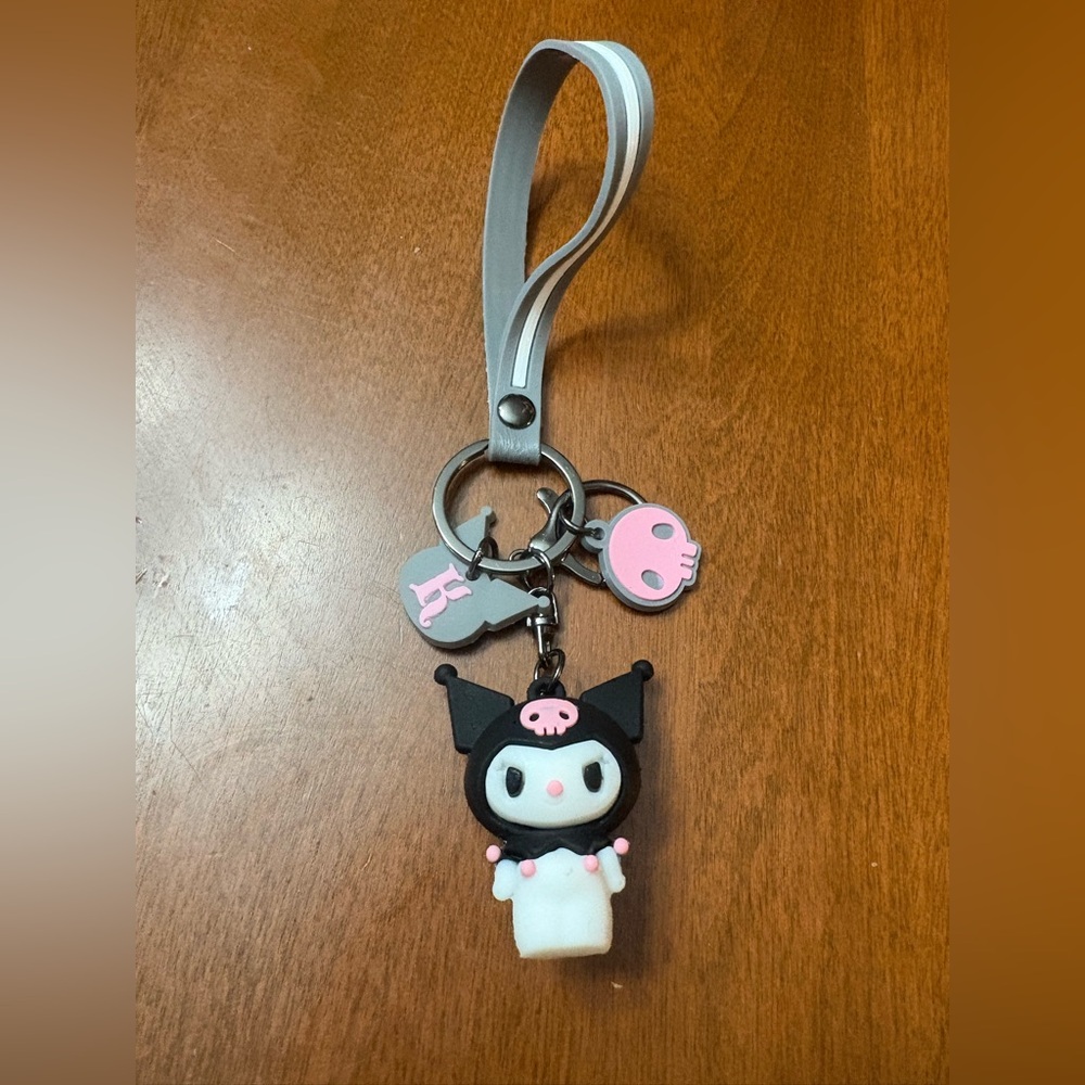 Charming Black and Pink Character Keychain